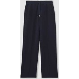 Reiss Reiss Jemma Premium Interlock Wide-Leg Joggers bleu XL Régulier (UK 20-22)