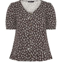 Yours Curve Yours Curve Button Front Top Brun FR 52-54 (EU 50-52)