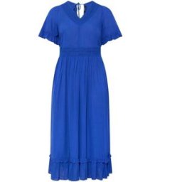 Yours Curve Yours Curve Crochet V-Neck Maxi Dress bleu FR 52-54 (EU 50-52)