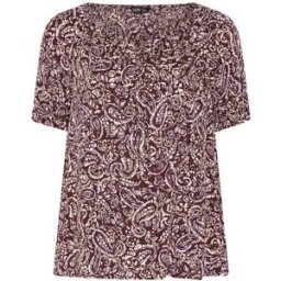 Yours Curve Yours Curve Airflow Blouse Brun FR 48 (EU 46)