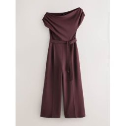 Next Combinaison Grande occasion froncée asymétrique Brun FR 38 (EU 36)