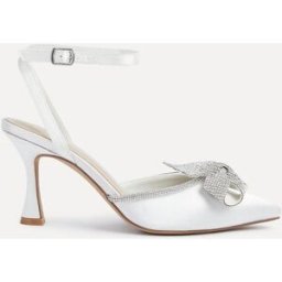 Linzi Escarpins à talons aiguilles en satin et strass Angela de Linzi Bridal pâle EU 39 (UK 6)