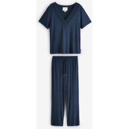 Laura Ashley Laura Ashley Lace Modal Pyjamas Set bleu FR 40 (EU 38)