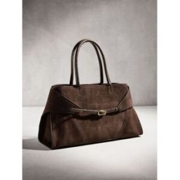 Next N. Premium Sac à main en cuir Ceinturé Brun Un an