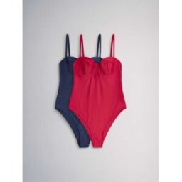 The Set The Set 2 Pack Maillots de bain à bonnets préformés bleu 32 A
