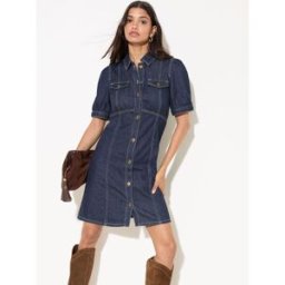 Friends Like These Friends Like These Mini Robe Denim à détails de coutures bleu FR 50 (EU 48)
