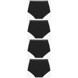 Next Lot de 4 culottes à logo en coton Noir FR 40 (EU 38)