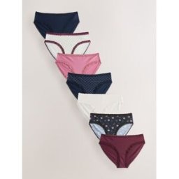 Next Lot de 7 culottes en coton et dentelle violet FR 54 (EU 52)