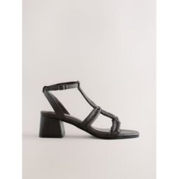 Next Sandales Forever Comfort en cuir à talons carrés Brun EU 43 (UK 9)