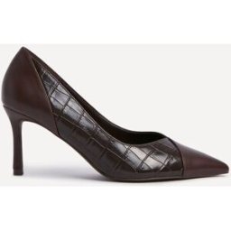 Linzi Linzi Gaia Mix Croc Court Heels Brun EU 36 (UK 3)