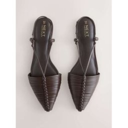 Next Chaussures plates Forever Comfort Point To Hurache Brun EU 38.5 (UK 5.5)