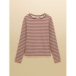 Joules Joules Sophie Ribbed Fitted T-Shirt Brun FR 50 (EU 48)