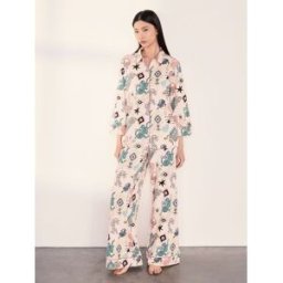 Chelsea Peers Chelsea Peers Bohemian Leopard Print Long Pyjamas Set naturel FR 40 (EU 38)