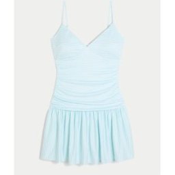 Hollister Hollister Dot V-Neck Mini Dress & Skort bleu L (FR 46-48)
