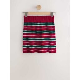 Next Mini-jupe en tricot à rayures assorties rouge S Regular (FR 38-40)
