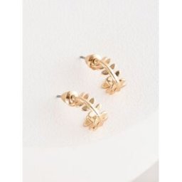 Next Mini Leaf Hoop Earrings doré Un an