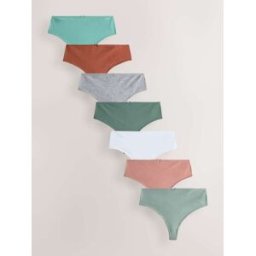 Next Lot de 7 slips en coton mélangé bleu FR 38 (EU 36)