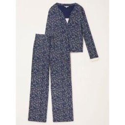 Fat Face FatFace Ditsy Print Jersey Pyjama Set bleu M (FR 42-44)