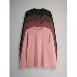 The Set The Set 4 Pack Cotton Manches longues T-shirts Noir XS (FR 36)