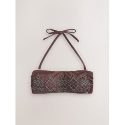 Next Haut de bikini bandeau orné de perles Brun FR 38 (EU 36)