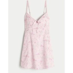 Hollister Hollister Lace Trim Button Through Mini Dress Rose M (FR 42-44)