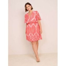 Friends Like These Friends Like These mini-robe en mousseline à taille froncée rouge FR 50 (EU 48)
