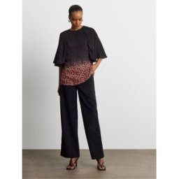 Joanna Hope Joanna Hope Ombre Leopard Print Pleated Blouse Imprimé animal FR 38 (EU 36)