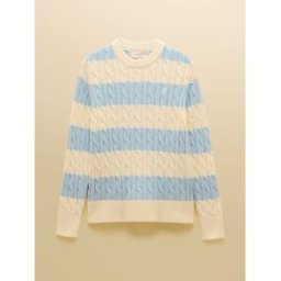Joules Joules Classic Crew Neck Cotton Cable Knit Jumper crème FR 50 (EU 48)