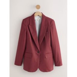 Next Blazer à simple boutonnage riche en lin Brun FR 52 (EU 50)