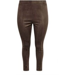 Yours Curve Yours Curve leggings en faux daim Brun FR 50 (EU 48)