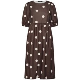 Yours Curve Yours Curve Limited Polka Dot Dress Brun FR 48 (EU 46)