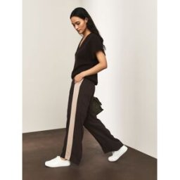 Next Pantalons tailleur Ample et rayure latérale Brun FR 46 Regular (EU 44 R)