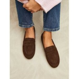 Linzi Linzi Bree Suede Leather Penny Style Loafers Brun EU 41 (UK 8)