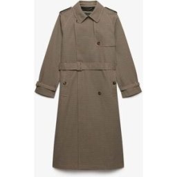 Superdry Micro Check Trench Coat Brun FR 42 (EU 40)