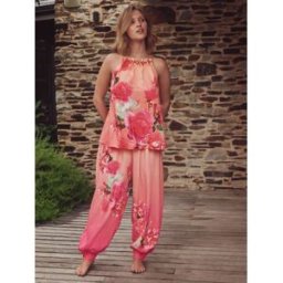 B by Ted Baker Haut dos nu fleuri rose et jaune B by Ted Baker Rose FR 44 (EU 42)