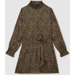 Reiss Reiss Darci Floral Metallic Flippy Mini Dress Noir FR 44 (EU 42)