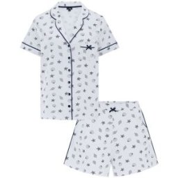 Pour Moi Pour Moi Cotton Jersey Cuban Collar Short Pyjamas Set pâle FR 48 (EU 46)