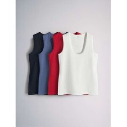 The Set The Set 4 Pack Gilet à encolure profonde et coupe ajustée rouge M (FR 42-44)