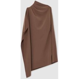 Reiss Reiss Ellery One-Shoulder Draped Mini Dress Brun FR 36 (EU 34)