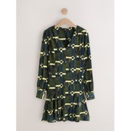 Next Mini-robe trapèze à manches longues vert FR 38 Petite (EU 36 P)