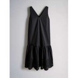The Set Robe Mi-long en coton brodé The Set Noir S (FR 38-40)