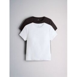 The Set The Set 2 Pack T-shirts à manches courtes avec soutien caché Brun L (FR 46-48)