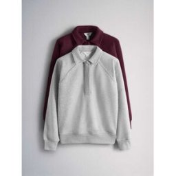 The Set The Set lot de 2 sweat-shirts de rugby Gris L (FR 46-48)