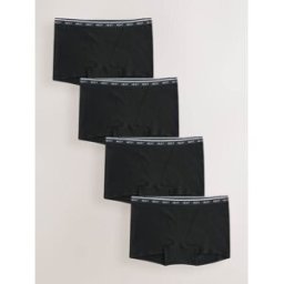 Next Lot de 4 culottes à logo en coton Noir FR 40 (EU 38)