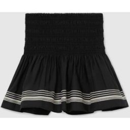 Reiss Reiss Cat Cotton Stripe-Detail Mini Skirt Noir FR 44 (EU 42)