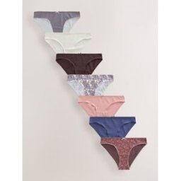 Next Lot de 7 slips en coton mélangé bleu FR 40 (EU 38)
