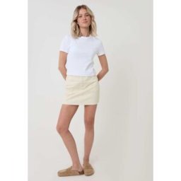 Threadbare Threadbare Denim Mini Skirt crème FR 44 (EU 42)
