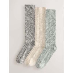 Next Lot de chaussettes souples en coton flammé 3 vert Un an