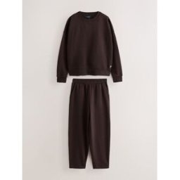Next Ensemble sweat-shirt à col rond et Survêtement 2 Pack Brun XL (FR 50-52)