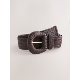 Next Ceinture large effet raphia Brun S (FR 38-40)